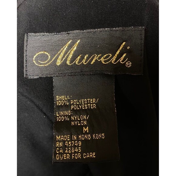 Vintage Black Gold Embroidered Safari Animal Jacket Size M Statement Bomber - Picture 10 of 13